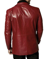Men Genuine Leather Blazer Sport Coat 58